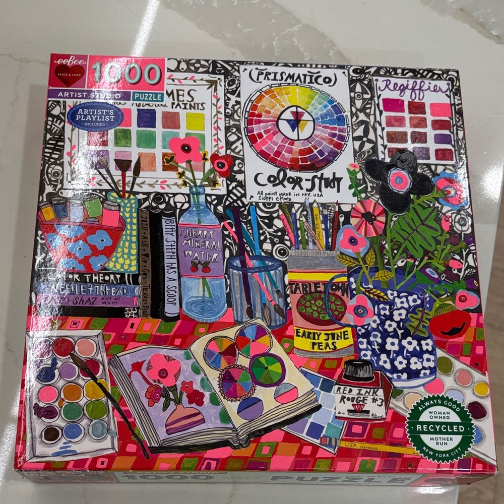 Colorful Art Studio 1000 Piece Puzzle